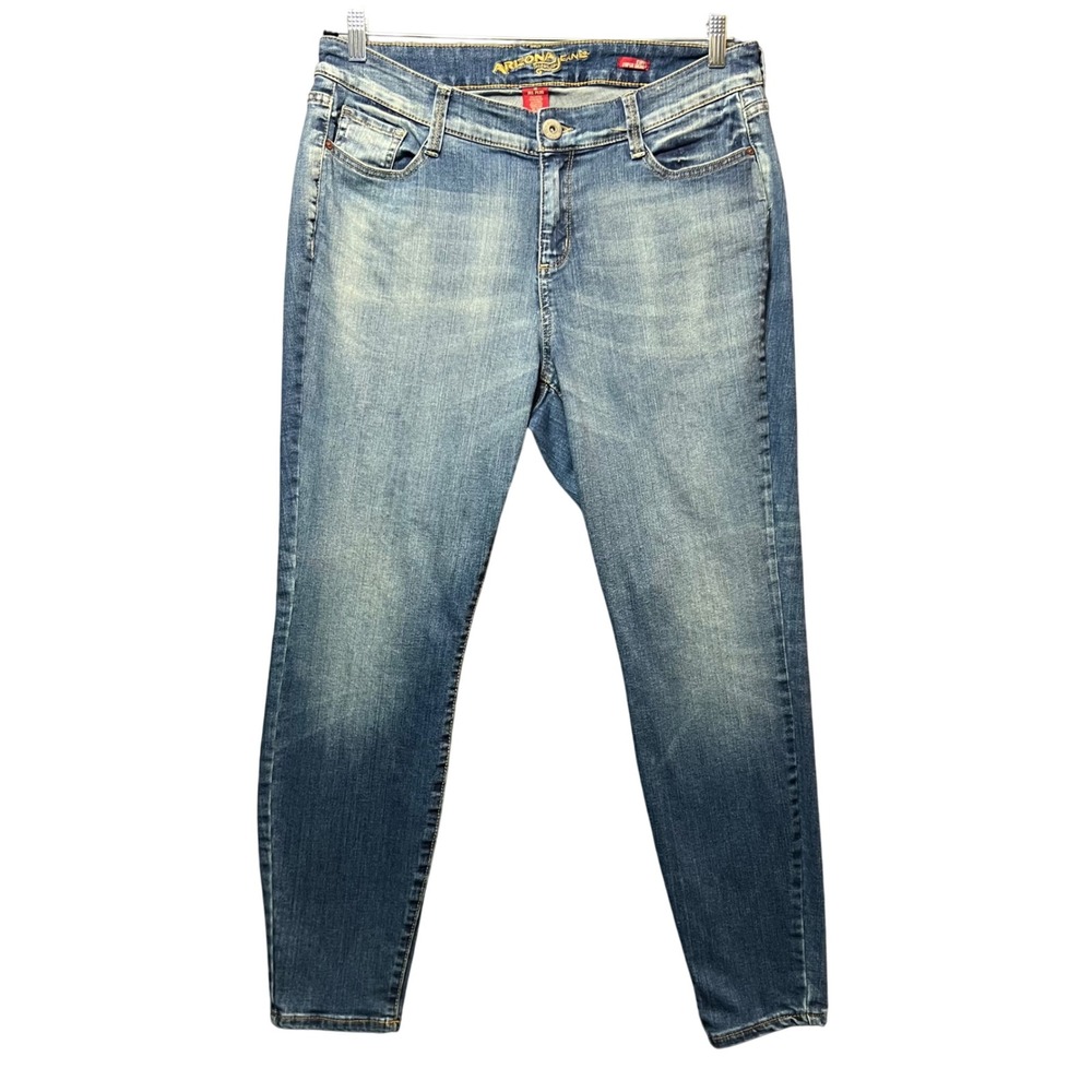 Arizona Jeans Co JRS‎ Plus Size 14 Super Skinny Curve Fit Denim Pants Blue